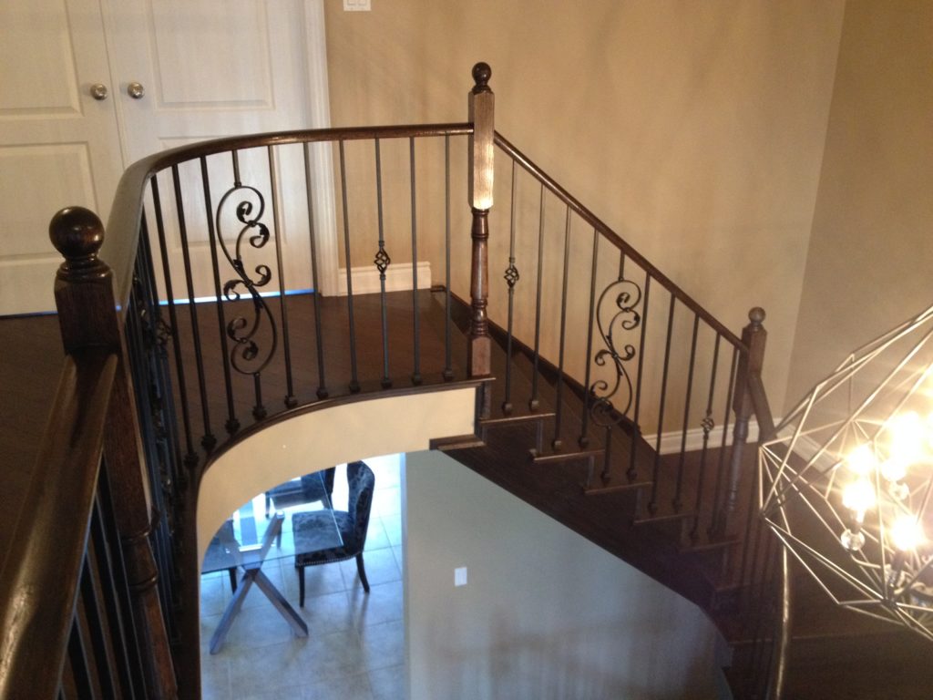 Iron Spindles: Leafy Scroll, Single Basket & Plain Square